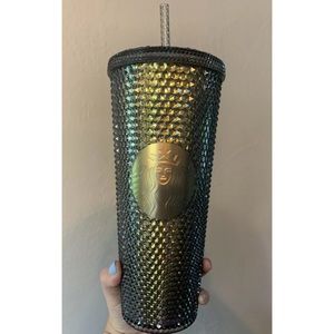 STARBUCKS STUDDED TUMBLER BLACK IRIDESCENT BLING